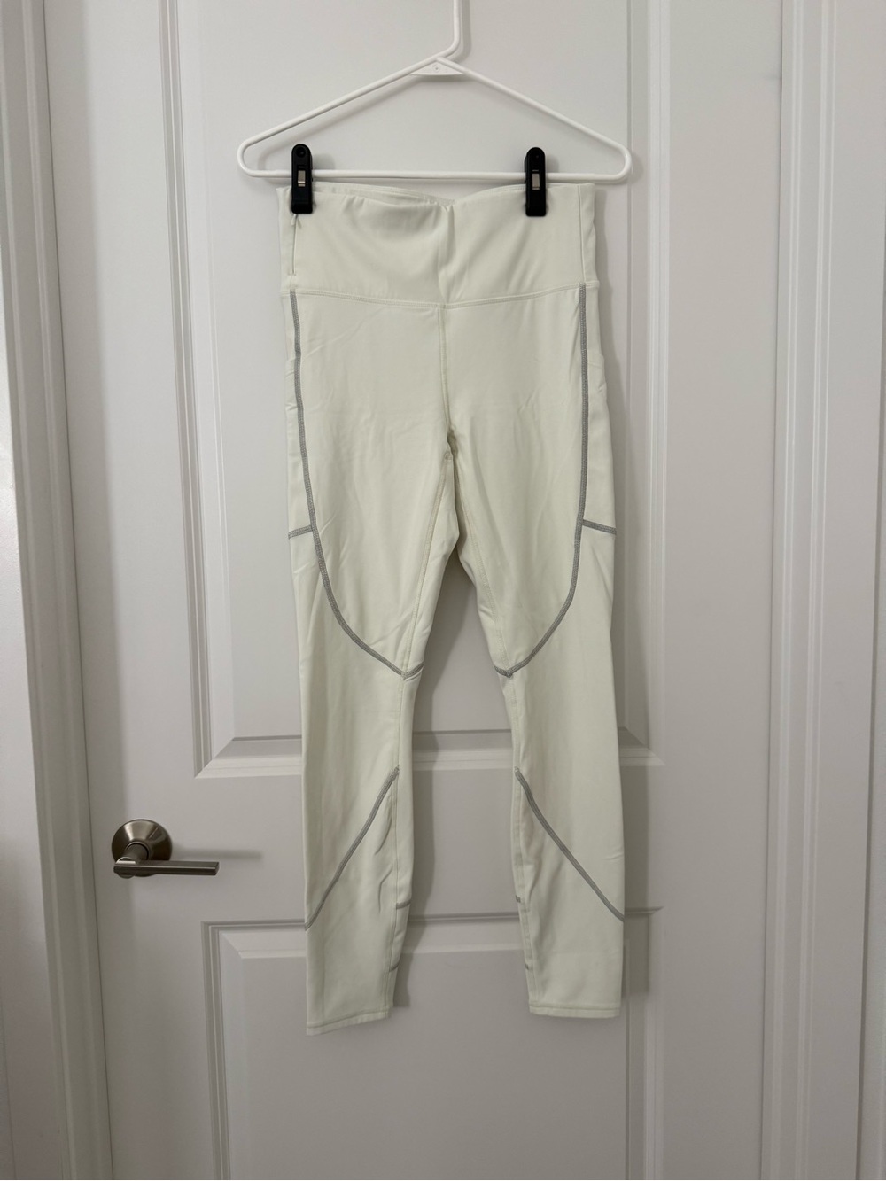 Fabletics Cream Green Athletic Leggings